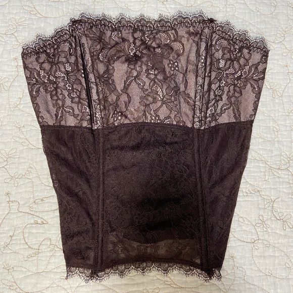 Dkny Tops - vintage DKNY lace strapless bustier corset xs